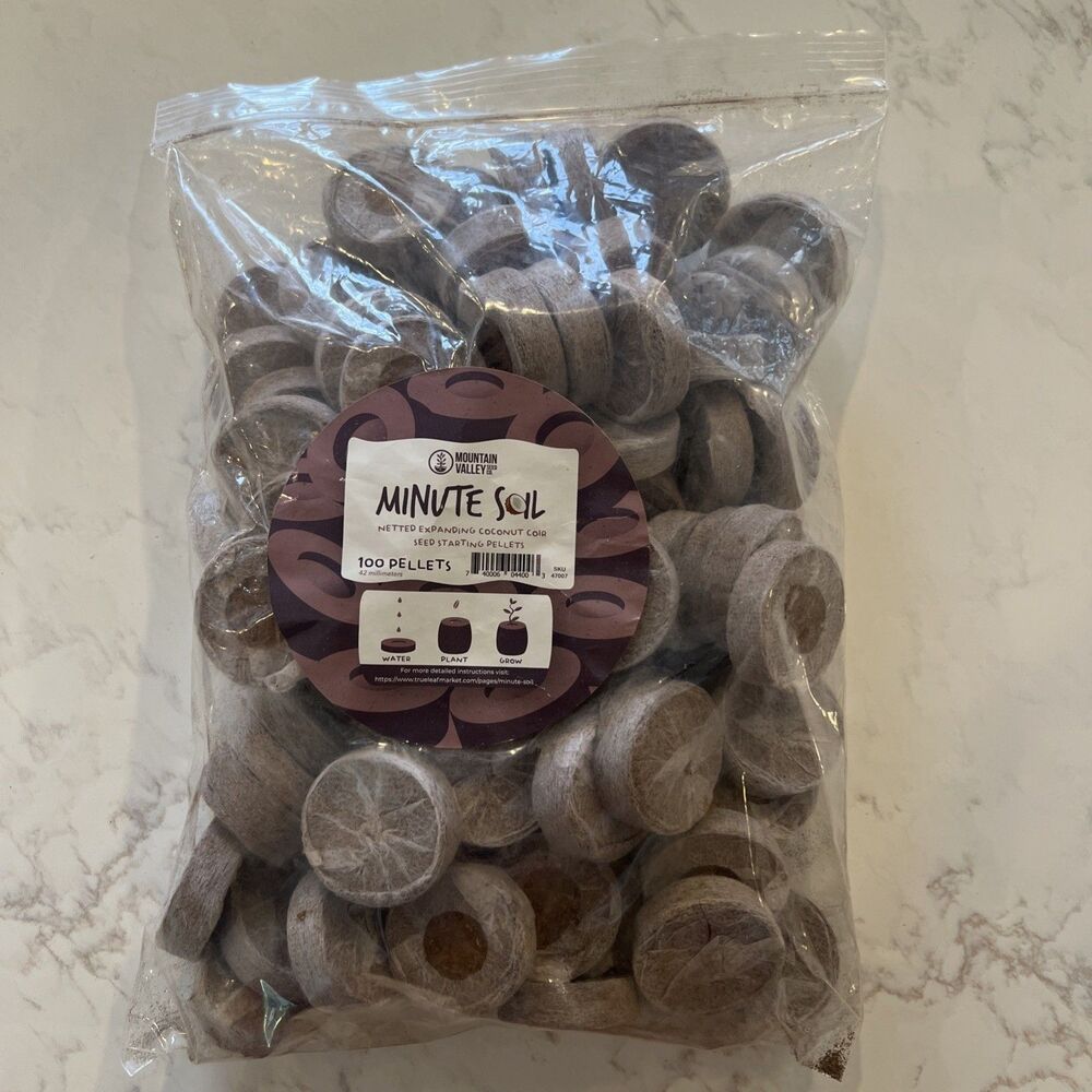 Pure Coconut Coir Netted Seed Starting Pellets - 42mm - Pack of 100 - Sustain...